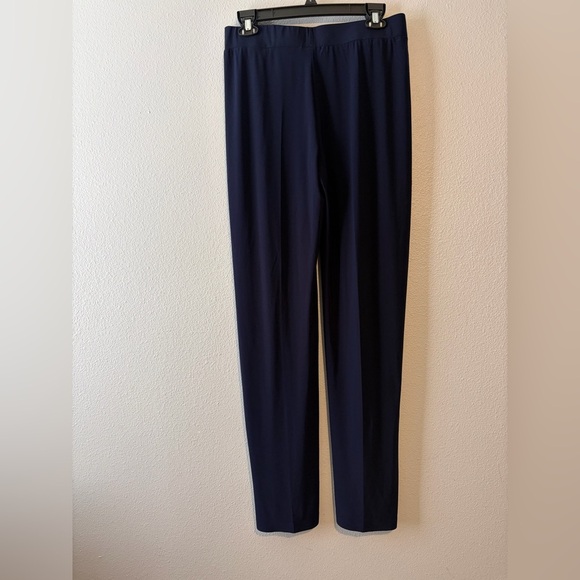 Norma Kamali Tapered Stretch-jersey Trousers Dark Navy - Picture 5 of 7